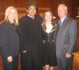 Courtney Carlson with Mom at Moot Court