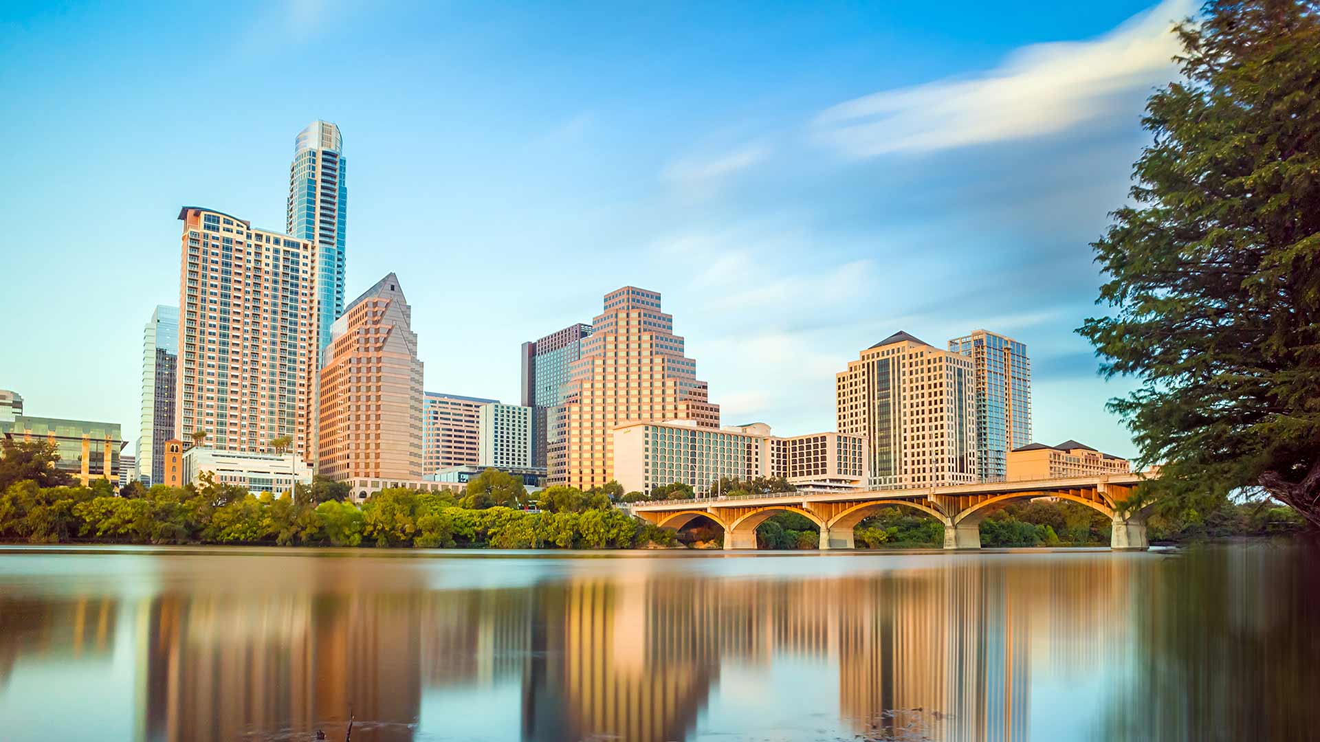 Colorado River and downtown Austin