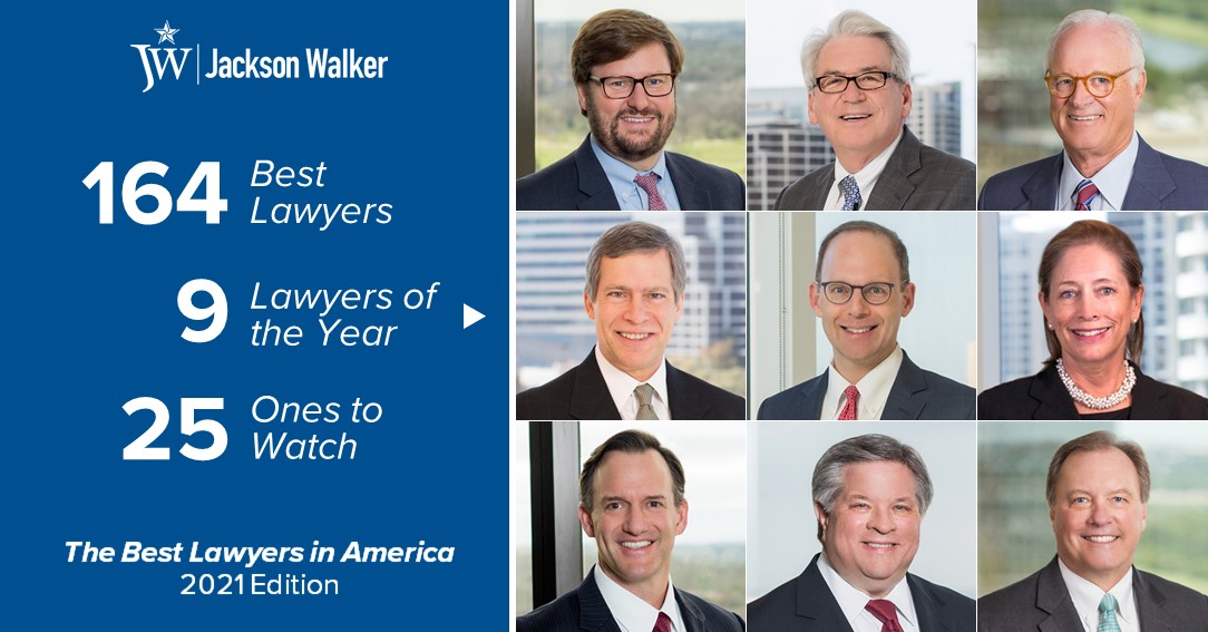 Best Lawyers in America 2021 Edition - Jackson Walker