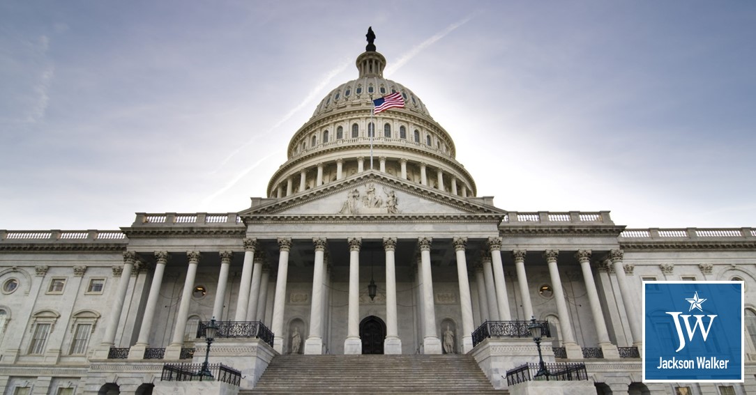 US Capitol Building with Jackson Walker logo