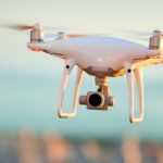 Drone with Jackson Walker logo