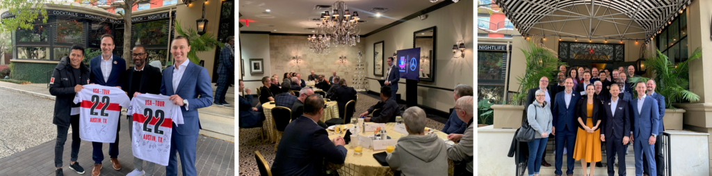 Manny Schoenhuber attended event at Hotel Zaza in Houston to welcome VfB Stuttgart