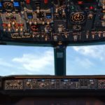 Flight Pilot Simulator cockpit plane aviation with JW logo