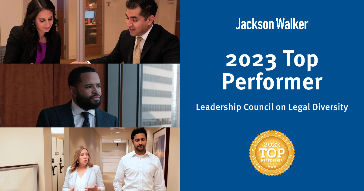 Jackson Walker Recognized by Leadership Council on Legal Diversity as a