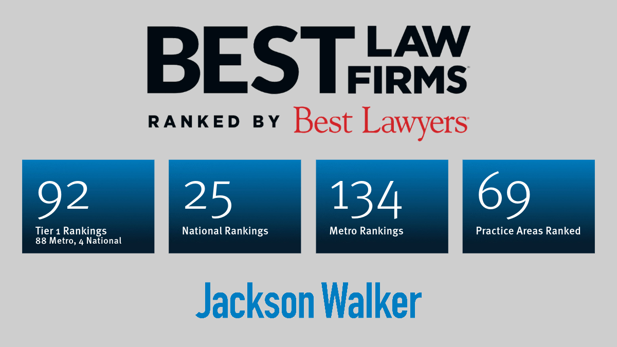 Jackson Walker Earns 25 National and 134 Metro Rankings in 2024 Edition