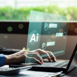 Businesspeople using artificial intelligence (AI)