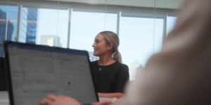 Jackson Walker attorney in a meeting