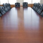 Office table meeting chairs